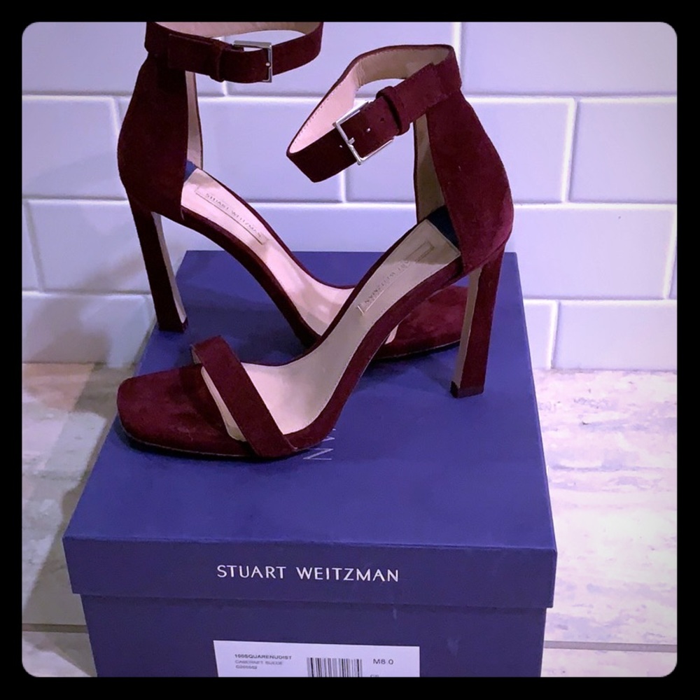Stuart Weitzman Cabernet Suede Nudist Size 8